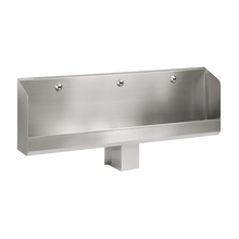 Lade das Bild in den Galerie-Viewer, SANELA SLPN 04E Edelstahl wandmontierte Urinalrinne mit Rückwand, mit 3 integrierten Infra-Rot-Sprüheinheiten, 24 V DC –