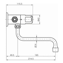 Lade das Bild in den Galerie-Viewer, Zeitgesteuerte Waschtischarmatur Wandmontage Selbstschluss Zeit einstellbar
