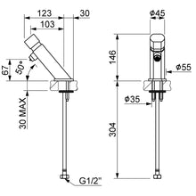 Lade das Bild in den Galerie-Viewer, Zeitgesteuerte Waschtischarmatur Kaltwasser Selbstschluss Zeit einstellbar
