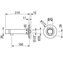 Lade das Bild in den Galerie-Viewer, Zeitgesteuerte Wand-Armatur Auslauf Ventil Selbstschluss Autostop einstellba