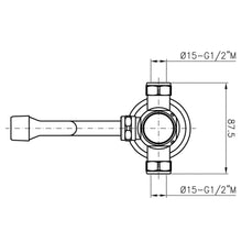 Lade das Bild in den Galerie-Viewer, Zeitgesteuerte Waschtischarmatur Wandmontage Selbstschluss Zeit einstellbar