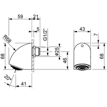 Lade das Bild in den Galerie-Viewer, Vandalismus-Sicherer Duschschkopf Brausekopf Kopfbrause Wand-Montage