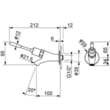Lade das Bild in den Galerie-Viewer, Selbstabschaltende Hygiene Wand-Armatur Auslauf Ventil Selbstschluss Autostop einstellbar