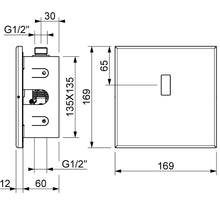 Lade das Bild in den Galerie-Viewer, Infrarot Einbau Urinal-Spüler Direktanschluss