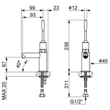 Lade das Bild in den Galerie-Viewer, Zeitgesteuerte Hygiene Waschtischarmatur Selbstschluss Ellbogenbedienung Kaltwasser