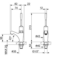 Lade das Bild in den Galerie-Viewer, Zeitgesteuerte Hygiene Waschtischarmatur Selbstschluss Ellbogenbedienung Kaltwasser
