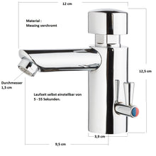 Lade das Bild in den Galerie-Viewer, Zeitgesteuerte Waschtischarmatur Selbstschluss Zeit einstellbar