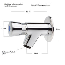 Lade das Bild in den Galerie-Viewer, Selbstabschaltende Wand-Armatur Auslauf Ventil Selbstschluss Autostop einstellbar