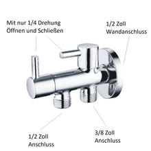 Lade das Bild in den Galerie-Viewer, Geräteventil für Waschmaschine Spülmaschine Kombiventil Eckventil