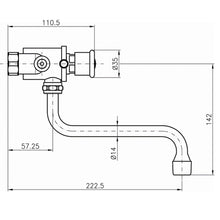 Lade das Bild in den Galerie-Viewer, Zeitgesteuerte Waschtischarmatur Wandmontage Selbstschluss Zeit einstellbar