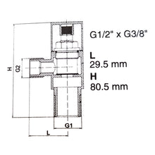 Lade das Bild in den Galerie-Viewer, Eckventil schwarz matt eckig 2er Set