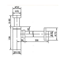 Lade das Bild in den Galerie-Viewer, Siphon eckig schwarz