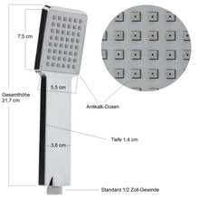 Lade das Bild in den Galerie-Viewer, Handbrause quadratisch / Duschkopf Duschbrause Brausekopf