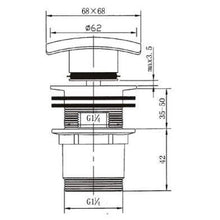 Lade das Bild in den Galerie-Viewer, Siphon eckig schwarz + Klick-Ablauf + Eckventile