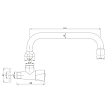 Lade das Bild in den Galerie-Viewer, Wandarmatur Kaltwasser schwenkbar