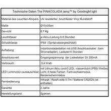 Lade das Bild in den Galerie-Viewer, Tischlampe / Leuchtobjekt Pinacolada türkis Außenleuchte Ananas mit Fernbedienung und Akku