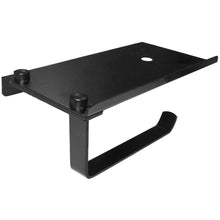 Lade das Bild in den Galerie-Viewer, Klorollenhalter Schwarz mit Ablage