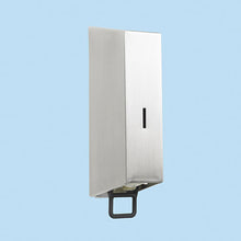 Lade das Bild in den Galerie-Viewer, Schaum Seifenspender Edelstahl matt mit Schloss Wand-Montage Schaumspender