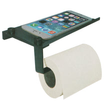 Lade das Bild in den Galerie-Viewer, Klorollenhalter Schwarz mit Ablage