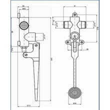 Lade das Bild in den Galerie-Viewer, Pedalarmatur mit Mischer Fußbodenmontage