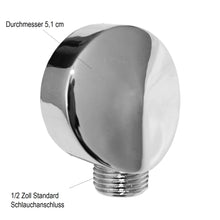 Lade das Bild in den Galerie-Viewer, Wandanschlussbogen rund chrom ABS