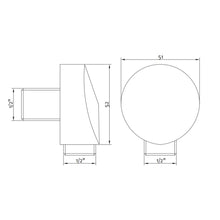 Lade das Bild in den Galerie-Viewer, Wandanschlussbogen rund chrom ABS