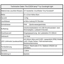 Lade das Bild in den Galerie-Viewer, Lichtobjekt Vogel weiss kabellos bruchsicher wasserdicht Außenbeleuchtung