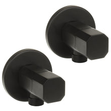 Lade das Bild in den Galerie-Viewer, Eckventil schwarz matt eckig 2er Set