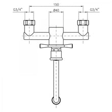 Lade das Bild in den Galerie-Viewer, Zeitgesteuerte Waschtischarmatur Wandmontage Selbstschluss Zeit einstellbar