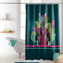 Lade das Bild in den Galerie-Viewer, Duschvorhang Zebra Grün