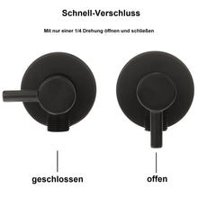 Lade das Bild in den Galerie-Viewer, Eckventil schwarz matt rund Absperrventil Regulierventil