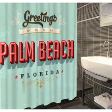 Lade das Bild in den Galerie-Viewer, Textil Duschvorhang Palm Beach 180x200