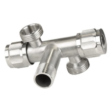 Lade das Bild in den Galerie-Viewer, Geräteventil Anschlussventil für Spülmaschine und Waschmaschine Doppelventil Edelstahl Schnellverschluss