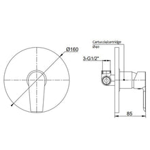 Lade das Bild in den Galerie-Viewer, Unterputz Duscharmatur ohne Umsteller Serie Otto