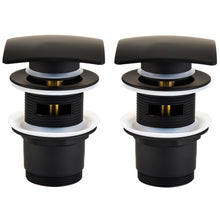 Lade das Bild in den Galerie-Viewer, Überlaufgarnitur eckig schwarz 2er Set