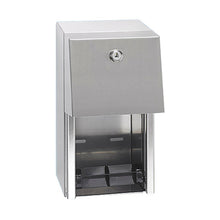 Lade das Bild in den Galerie-Viewer, Toilettenpapierspender für 2 Rollen Edelstahl abschliessbar
