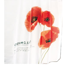Lade das Bild in den Galerie-Viewer, Textil Duschvorhang Mohnblume 180x200
