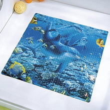 Lade das Bild in den Galerie-Viewer, Duscheinlage Anti-Rutsch Matte Duschmatte Delfin 52 x 52 cm
