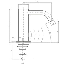 Lade das Bild in den Galerie-Viewer, Elektronische Waschtischarmatur berührungslos Netzanschluss
