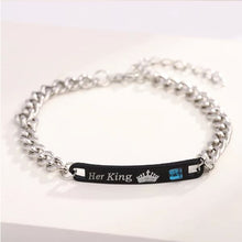 Lade das Bild in den Galerie-Viewer, Partnerarmbänder rosegold/schwarz 2er Set
