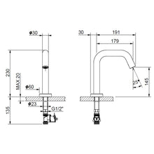 Lade das Bild in den Galerie-Viewer, Elektronische Waschtischarmatur mit IR Sensor Netzanschluss
