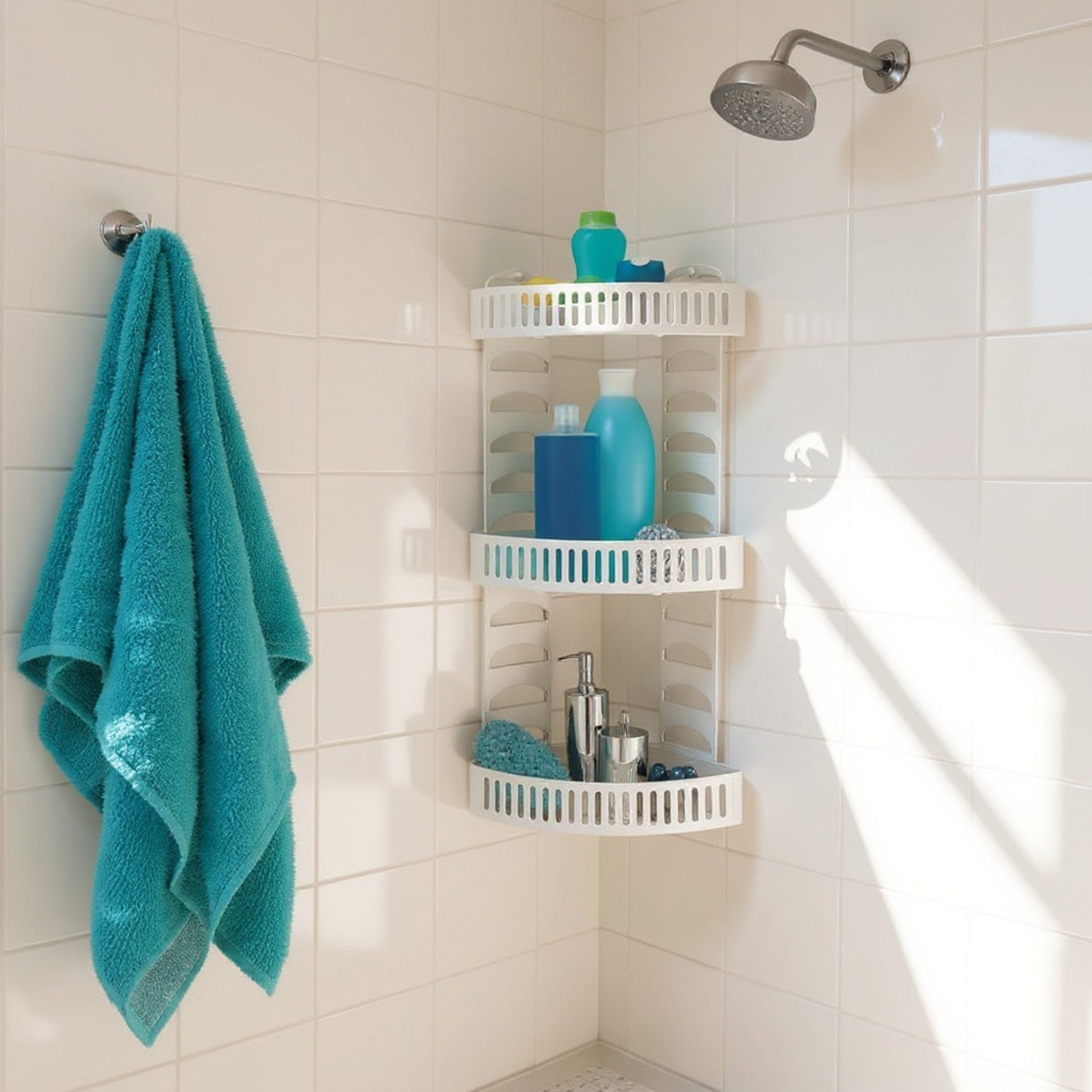 Eckregal Dusche Haushalt weiß – Sanixa