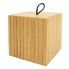 Lade das Bild in den Galerie-Viewer, Wattepadspender Bambus 9 cm Bad Organizer Braun mit Deckel kosmetik Aufbewahrungsbox
