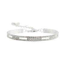 Lade das Bild in den Galerie-Viewer, Fußkette Silber Strass Damen
