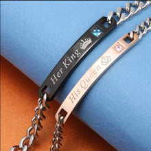 Lade das Bild in den Galerie-Viewer, Partnerarmbänder rosegold/schwarz 2er Set
