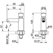 Lade das Bild in den Galerie-Viewer, Zeitgesteuerte Waschtischarmatur Selbstschluss Zeit einstellbar Kaltwasser

