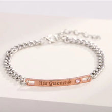 Lade das Bild in den Galerie-Viewer, Partnerarmbänder rosegold/schwarz 2er Set
