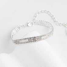 Lade das Bild in den Galerie-Viewer, Fußkette Silber Strass Damen

