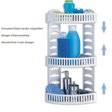 Lade das Bild in den Galerie-Viewer, Eckregal Dusche Haushalt weiß
